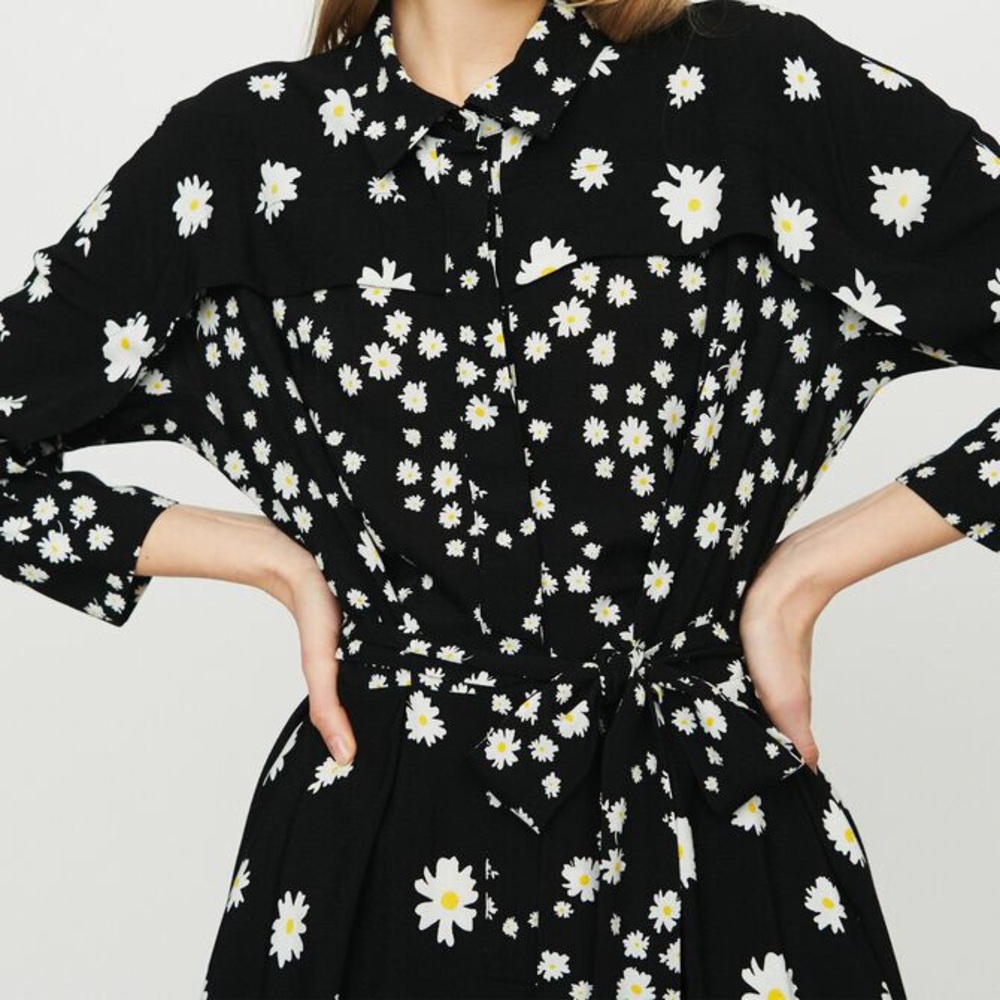Maje Rafi Daisy Print Shirtdress